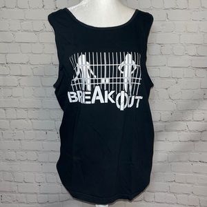 Black Tank Top Alpha Phi Greek Sing Sorority Shirt Size Medium